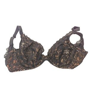 Aubade Paris Lace‎ Full Cup Underwire Bra Black Beige Sexy Lingerie 32F